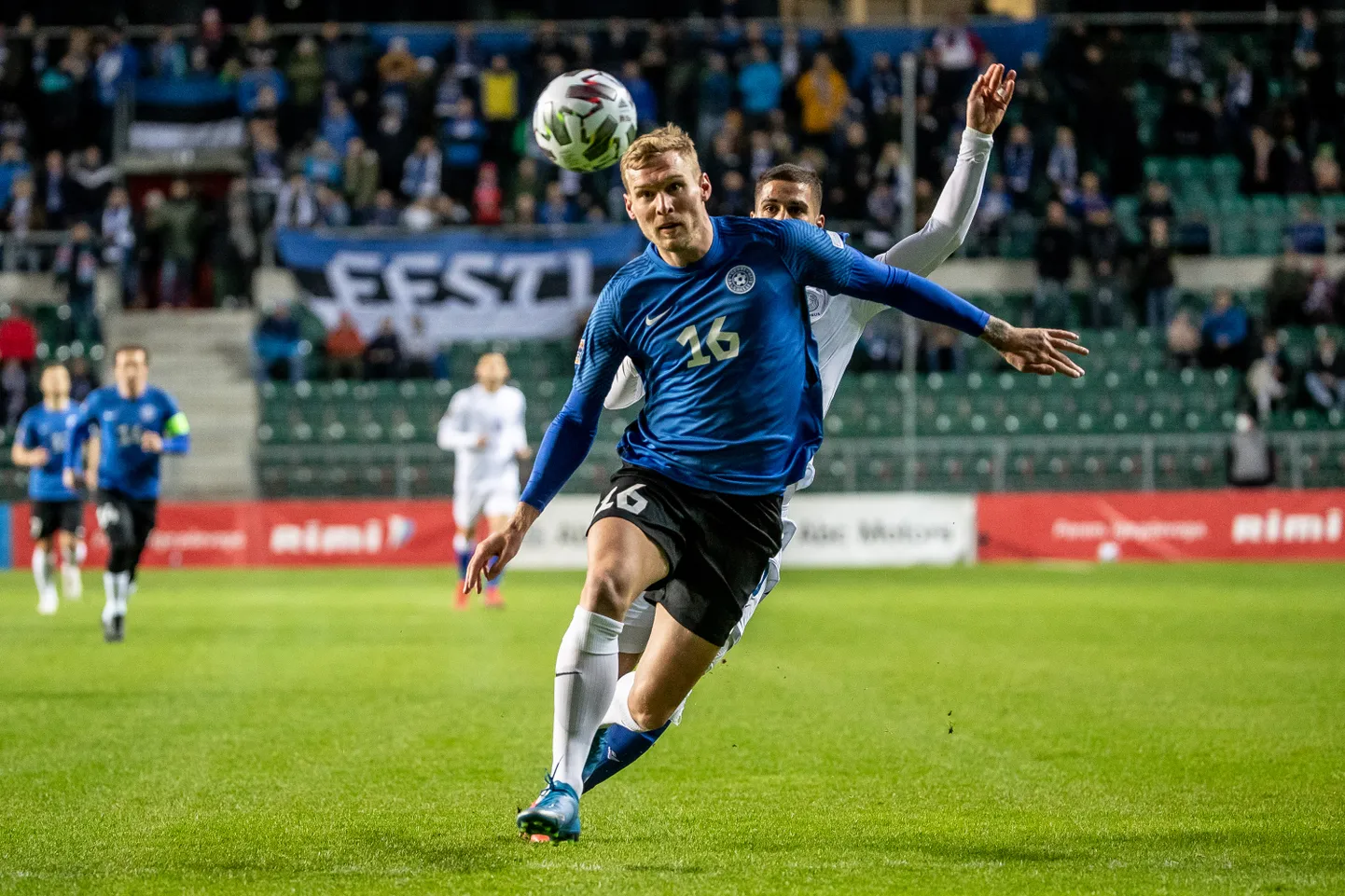 Eesti jalgpallikoondise keskkaitsja Joonas Tamm.