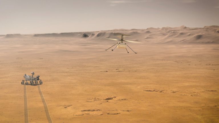 NASA Marsi kulgur Perseverance ja helikopter Ingenuity joonistusel