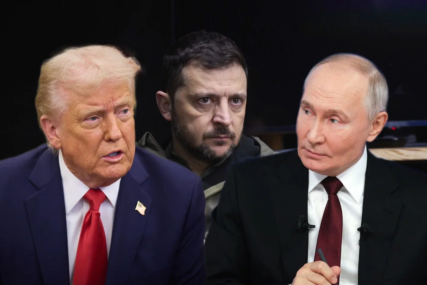 Дональд Трамп, Владимир Зеленский и Владимир Путин.