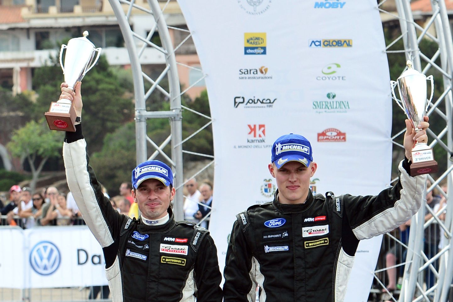 Kuldar Sikk on vaid korra WRC-autol poodiumile pääsenud: 2012. Sardiinia rallil - seasamas, kus Ott Tänak tänavu oma esimese rallivõidu võttis.