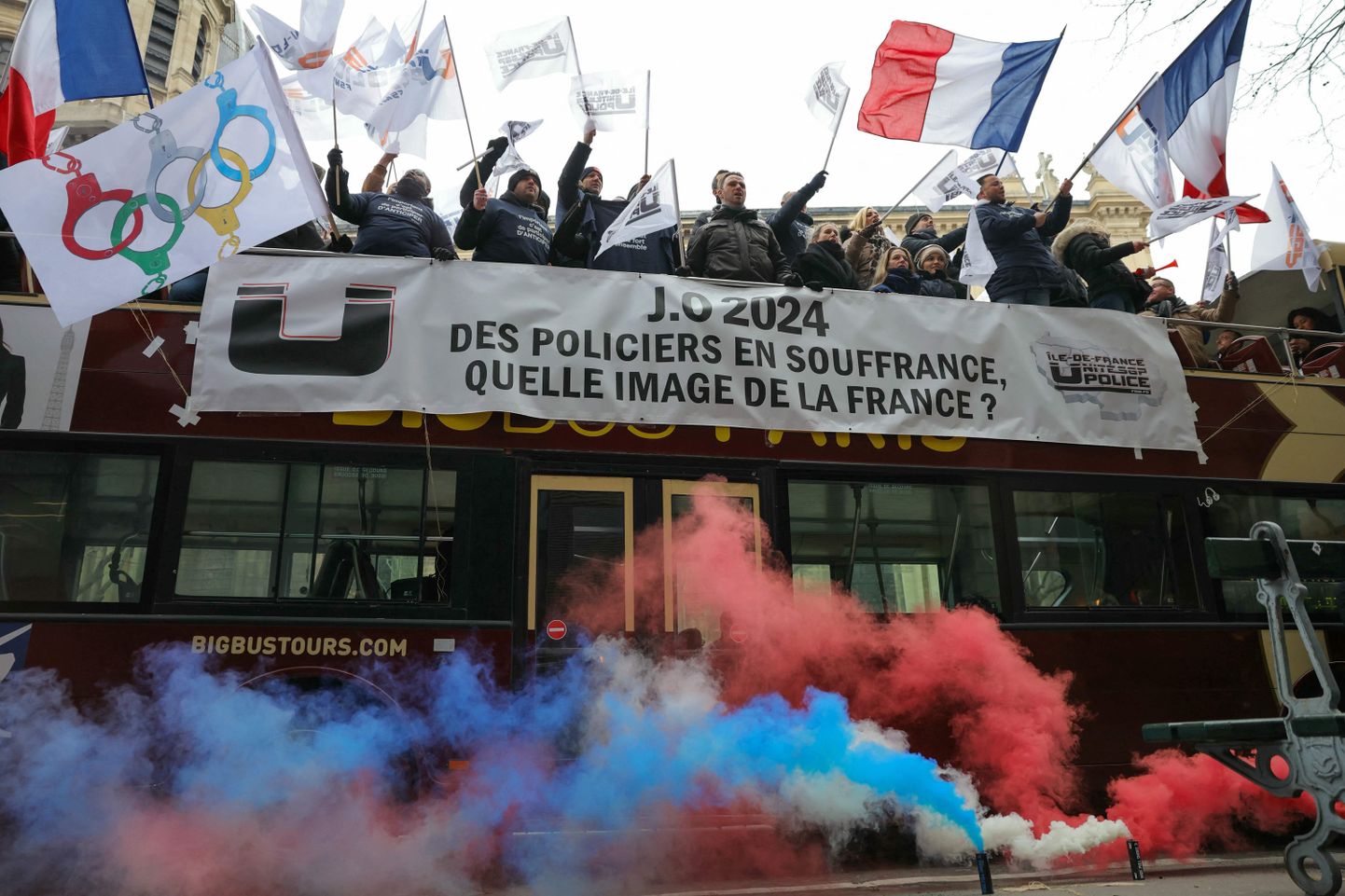 Politseinike meeleavaldus Pariisis, 10. jaanuaril 2023. a.