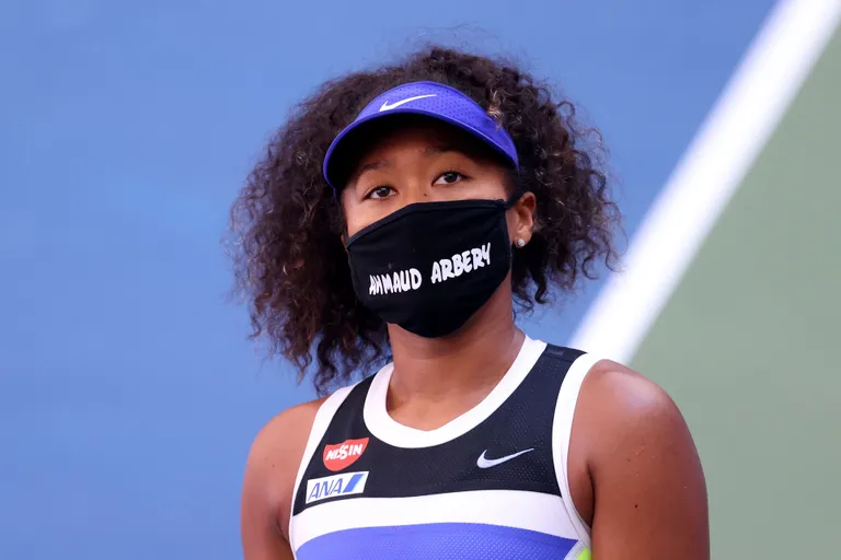 Naomi Osaka protestid jätkuvad ka US Openil. Mask Ahmaud Arbery nimega pärast kolmanda ringi kohtumist Marta Kostjukiga.