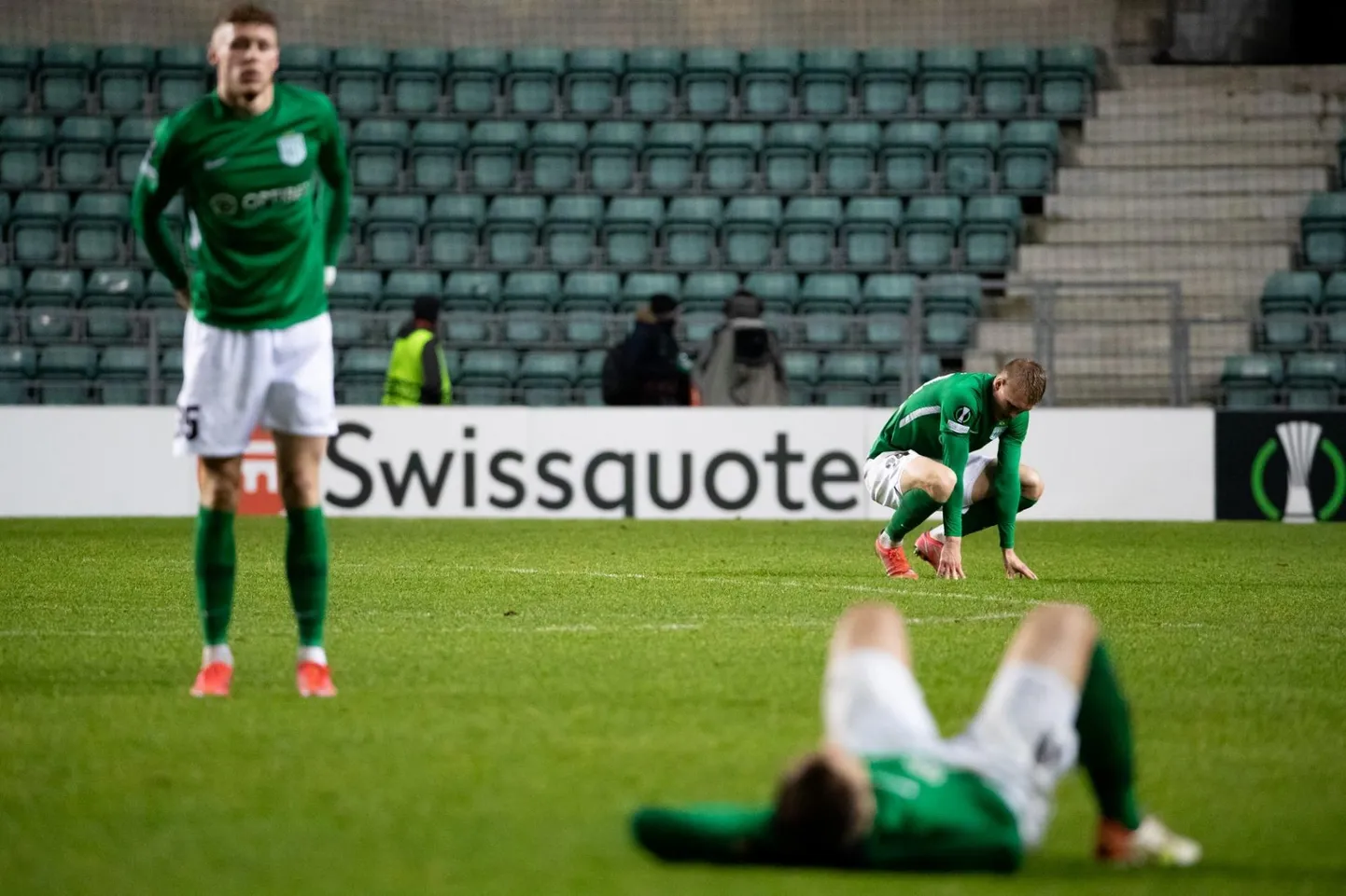 Tallinna Flora mängijad võitlesid 0:2 seisust välja küll viigi, kuid olid mängu lõpus pettunud, et ei suutnud enamat.