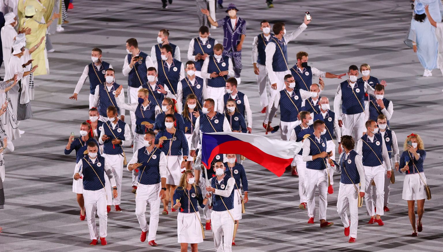 Čehijas olimpieši 2021. gada Tokijas olimpisko spēļu atklāšanas ceremonijā
