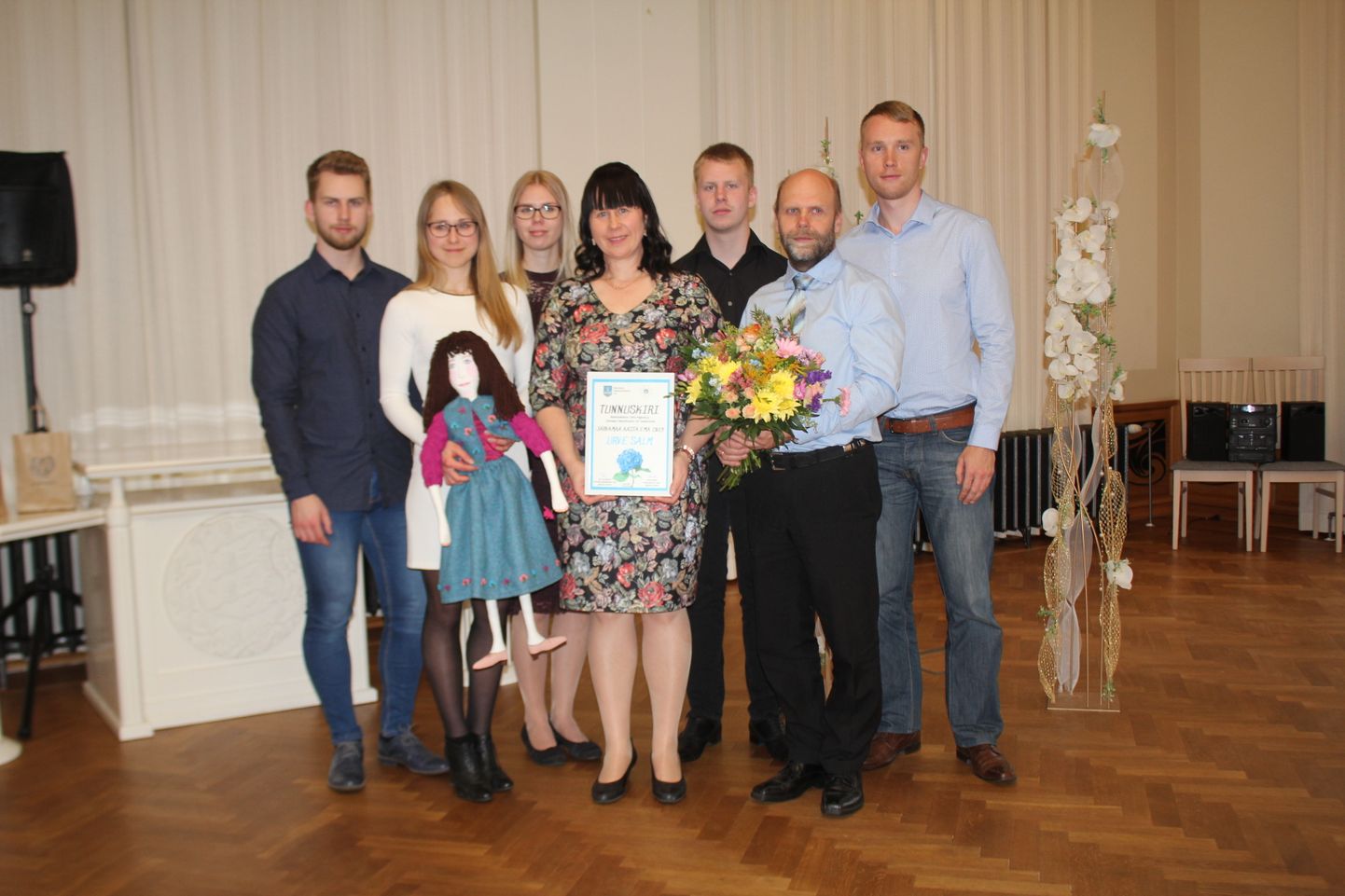 2019. aastal Järvamaa aasta ema Urve Salmi tunnustusüritus Paide raekojas.