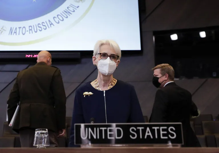 USA asevälisminister Wendy Sherman NATO-Vene nõukogu kohtumisel.