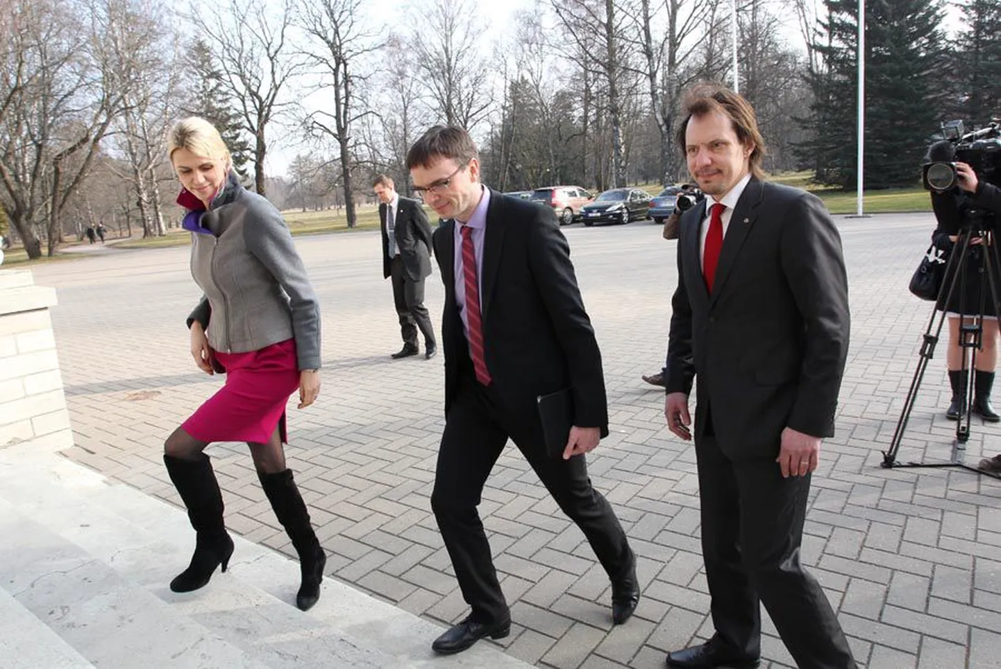 Sotsiaaldemokraatidest käisid presidendi jutul Urve Palo, Sven Mikser ja Indrek Saar.