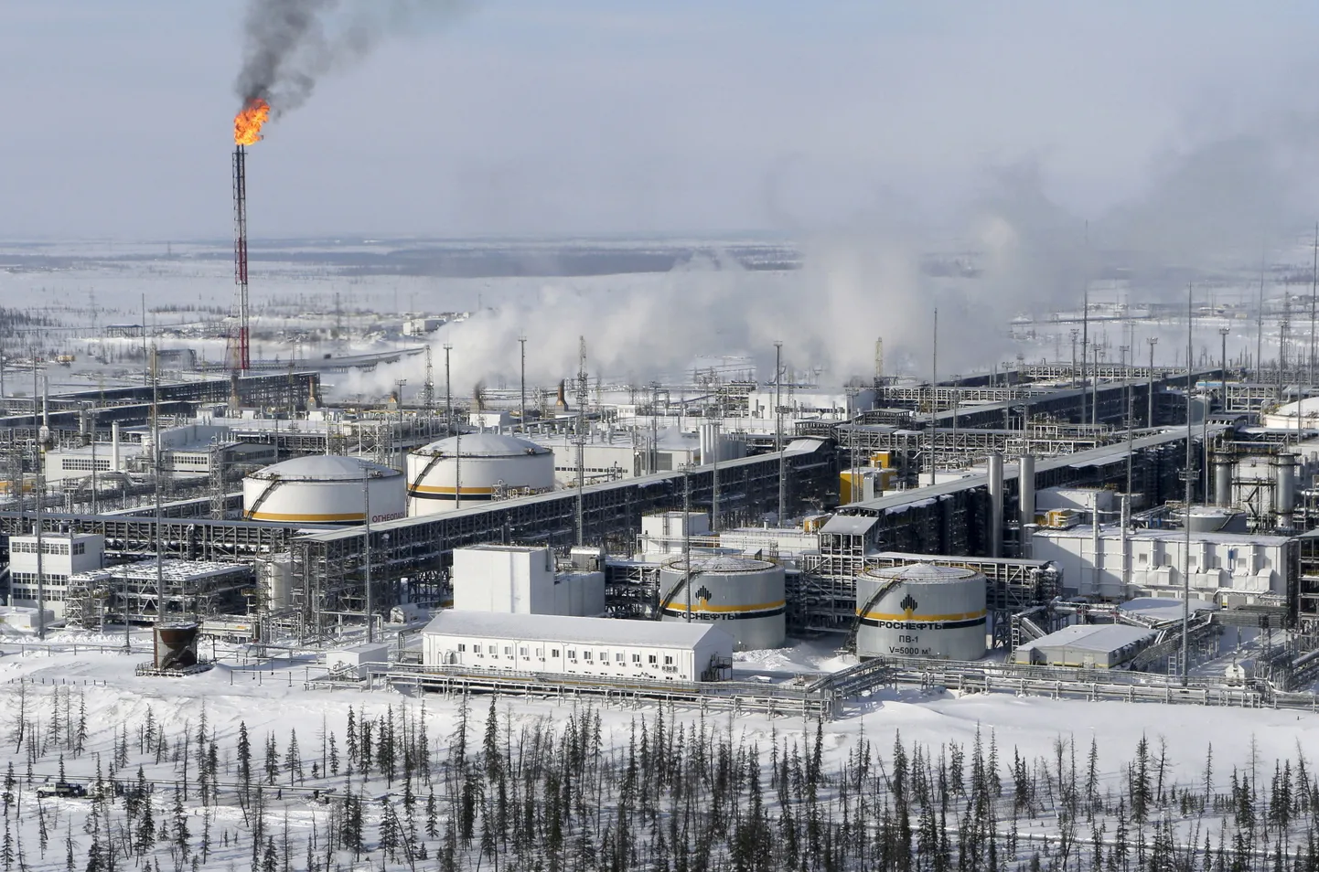Rosnefti naftaväli Krasnojarski lähedal Vankorskojes.