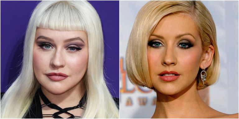 Christina Aguilera 2019. aastal ja Christina Aguilera 2010. aastal.