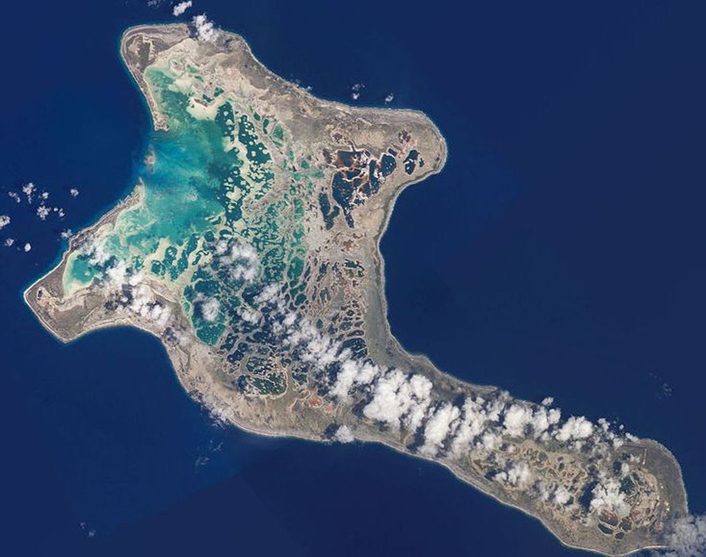 Rahvusvahelisest Kosmosejaamast tehtud foto Kiritimatist ehk Jõulusaarest
