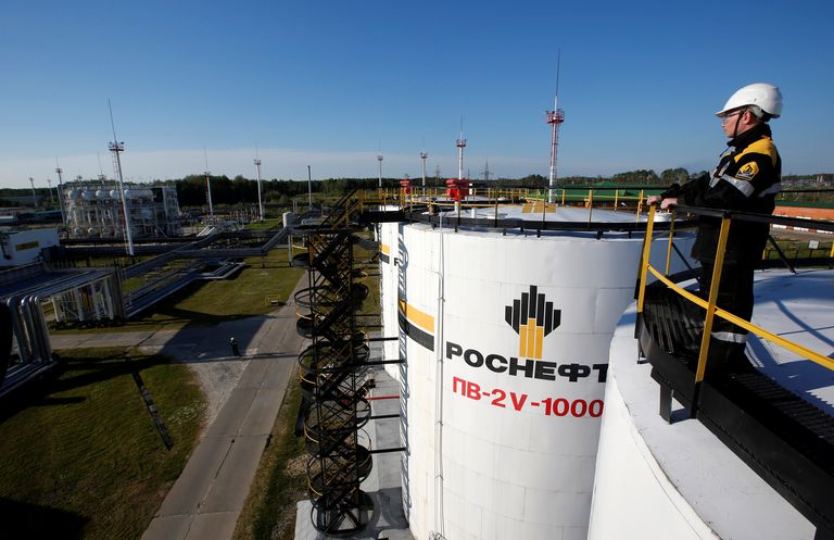 Rosneftile kuuluv Priobskoje naftaväli Venemaal.