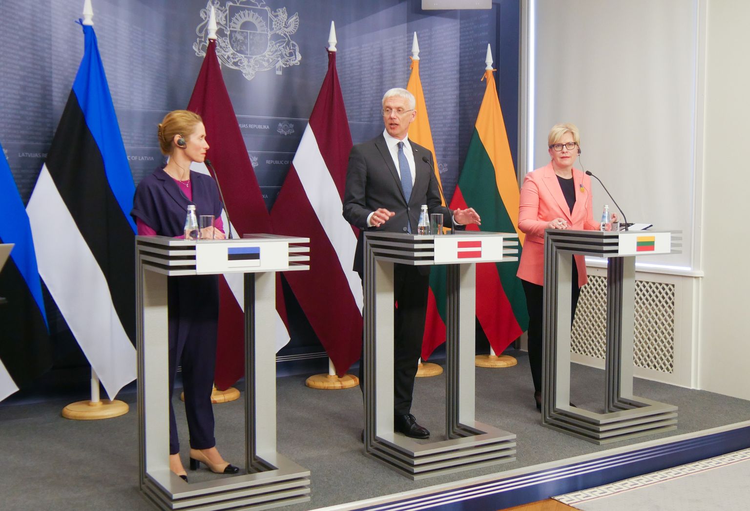 Balti riikide peaministrid andsid kohtumise järgselt ühise pressikonverentsi.