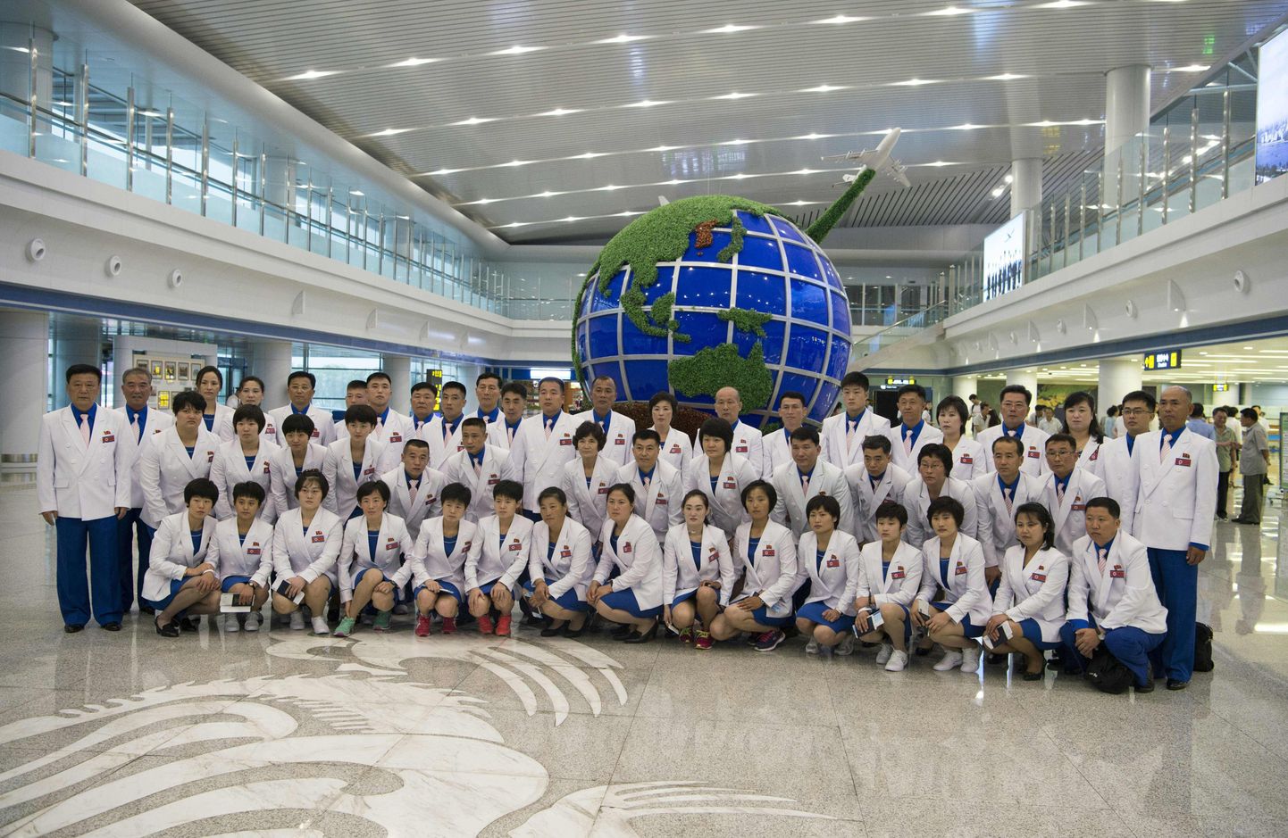 Põhja-Korea Rio delegatsioon.
