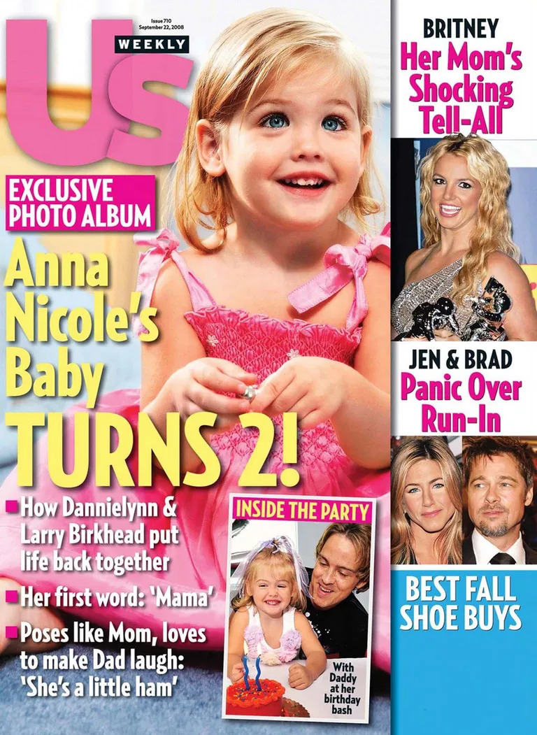 Dannielynn Birkhead ajakirka «Us Weekly» esikaanel. 2008.