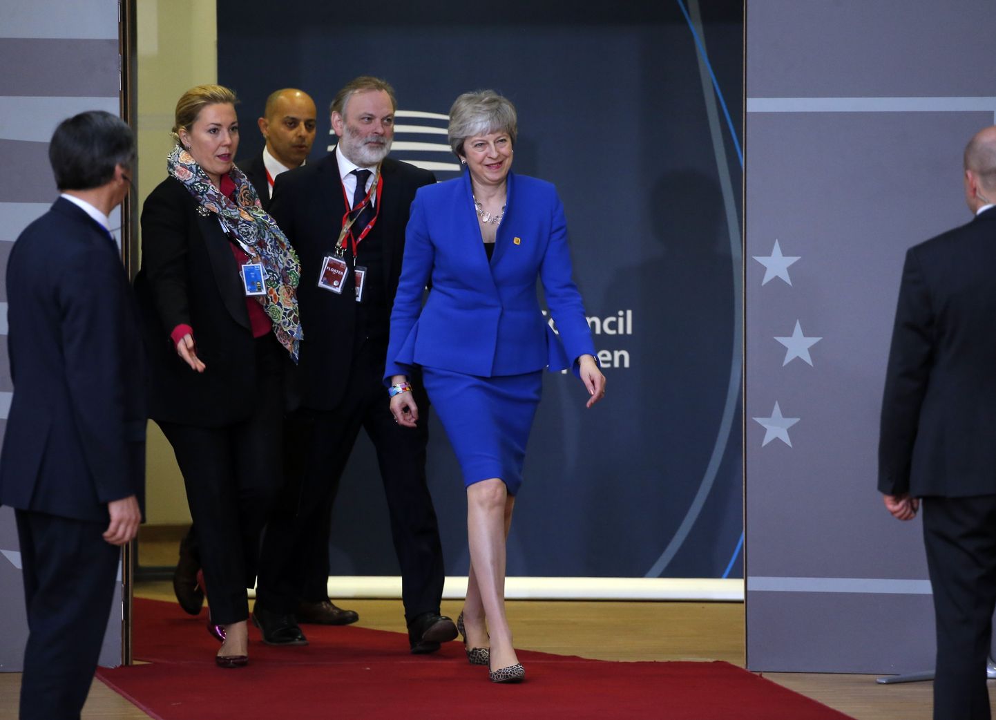 Briti peaminister Theresa May saabumas Euroopa Liidu Brexiti-tippkohtumisele Brüsselisse 10. aprillil.