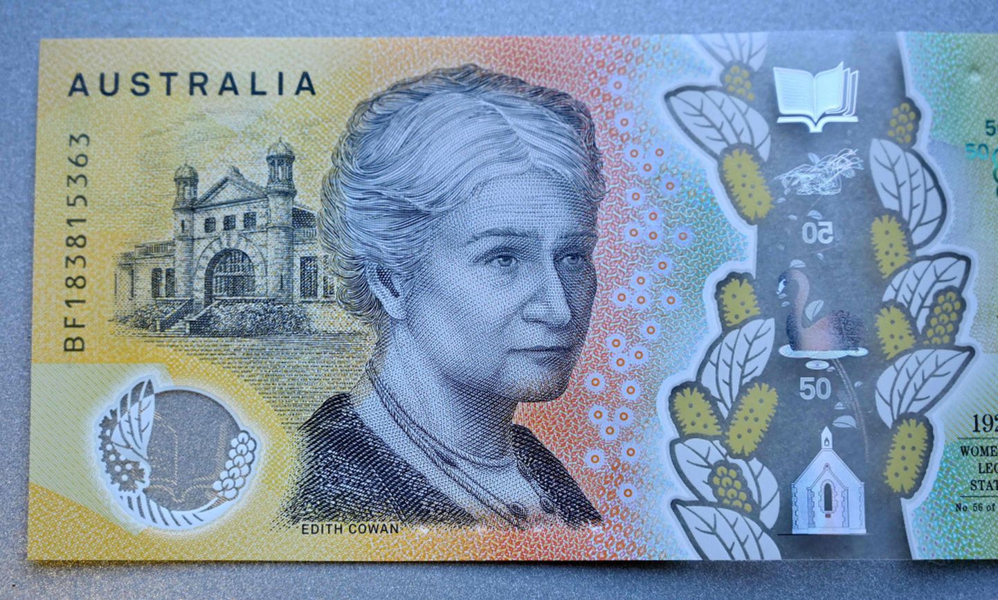 50 Austrālijas dolāru banknote