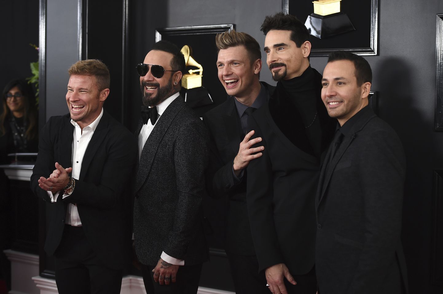 Backstreet Boys Grammydel 2019: Brian Littrell, AJ McLean, Nick Carter, Kevin Richardson ja Howie Dorough