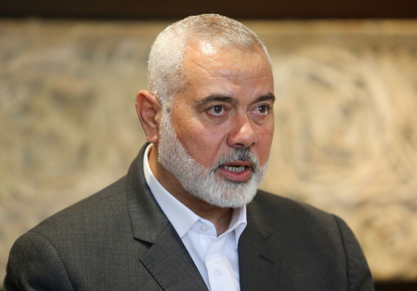 Palestiina terroriorganisatsiooni Hamasi kõrgeim juht Ismail Haniyeh kohtus 28. juunil 2021 Liibanonis Beirutis Liibanoni parlamendi spiikri Nabih Berriga (ei ole pildil).
