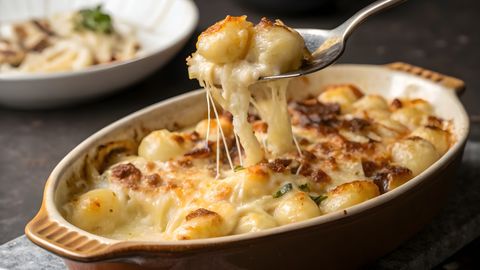 Kreemine prantsuse sibula-gnocchi ahjuroog