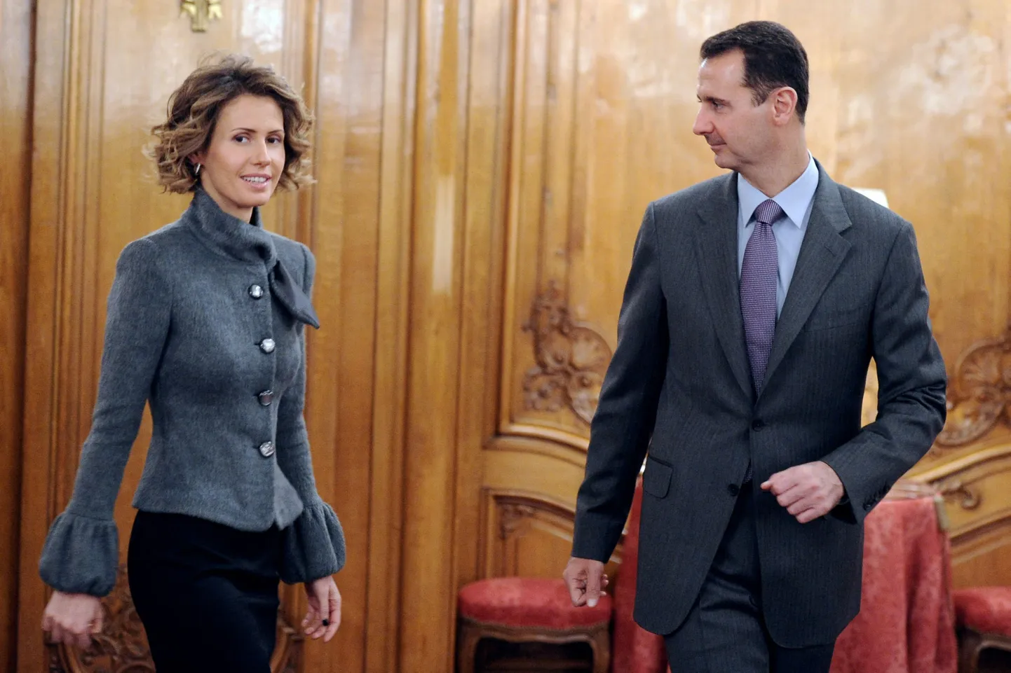 Süüria endine president Bashar al-Assad ja tema abikaasa Asma Pariisis, 9. detsembril 2010. aastal.
