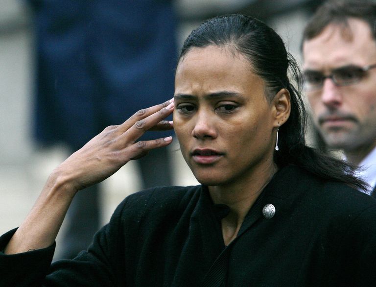 Marion Jones 2008. aasta jaanuaris New Yorgi kohtus, kus talle määrati poole aasta pikkune vangistus.