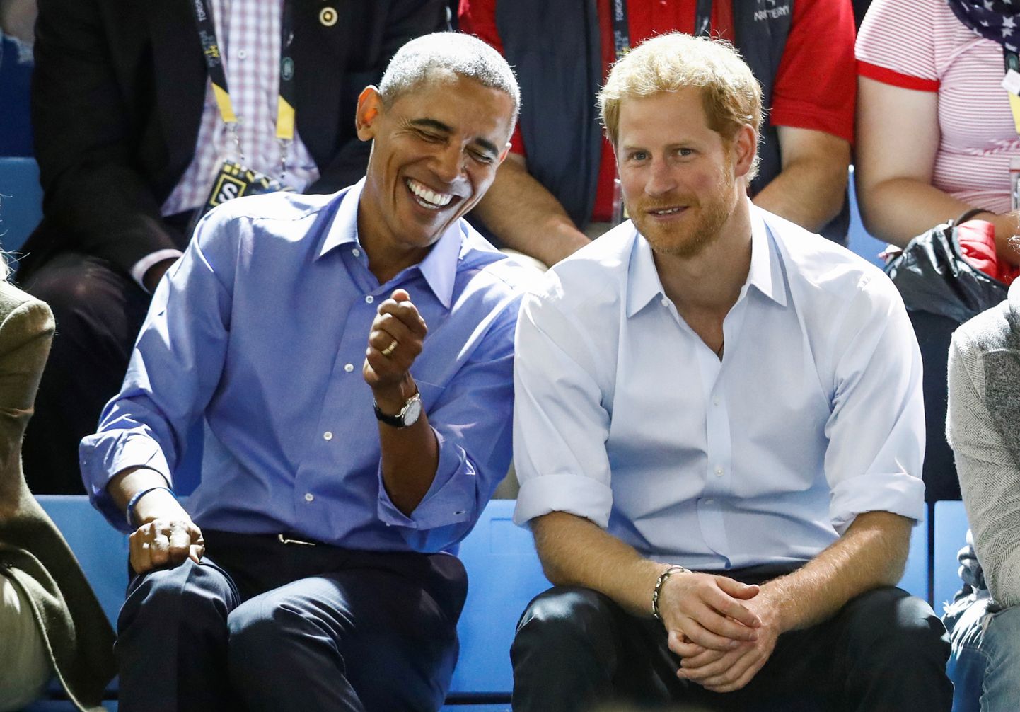 Prints Harry (paremal) ja Barack Obama