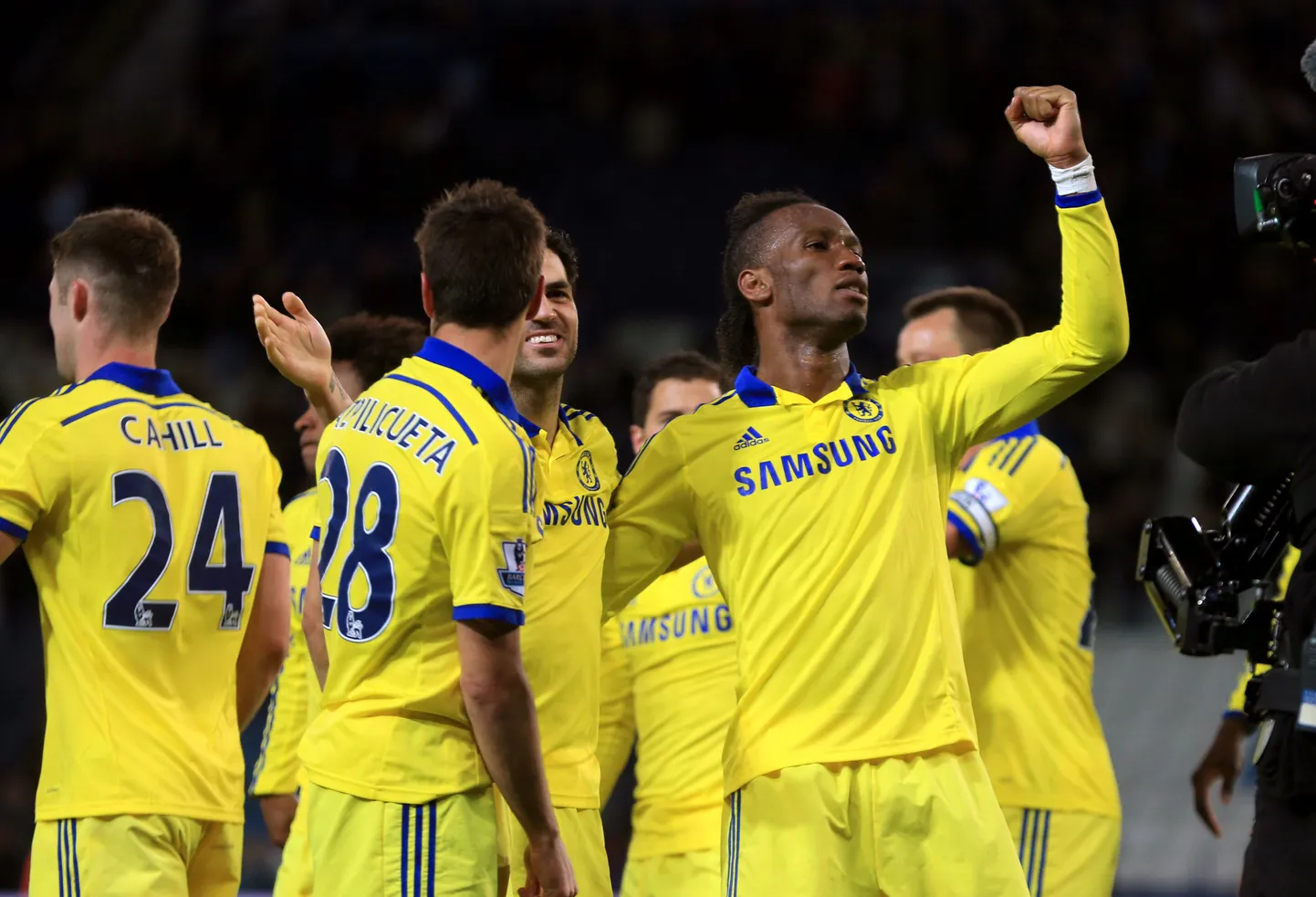Rõõmustavad Londoni Chelsea mängijad.