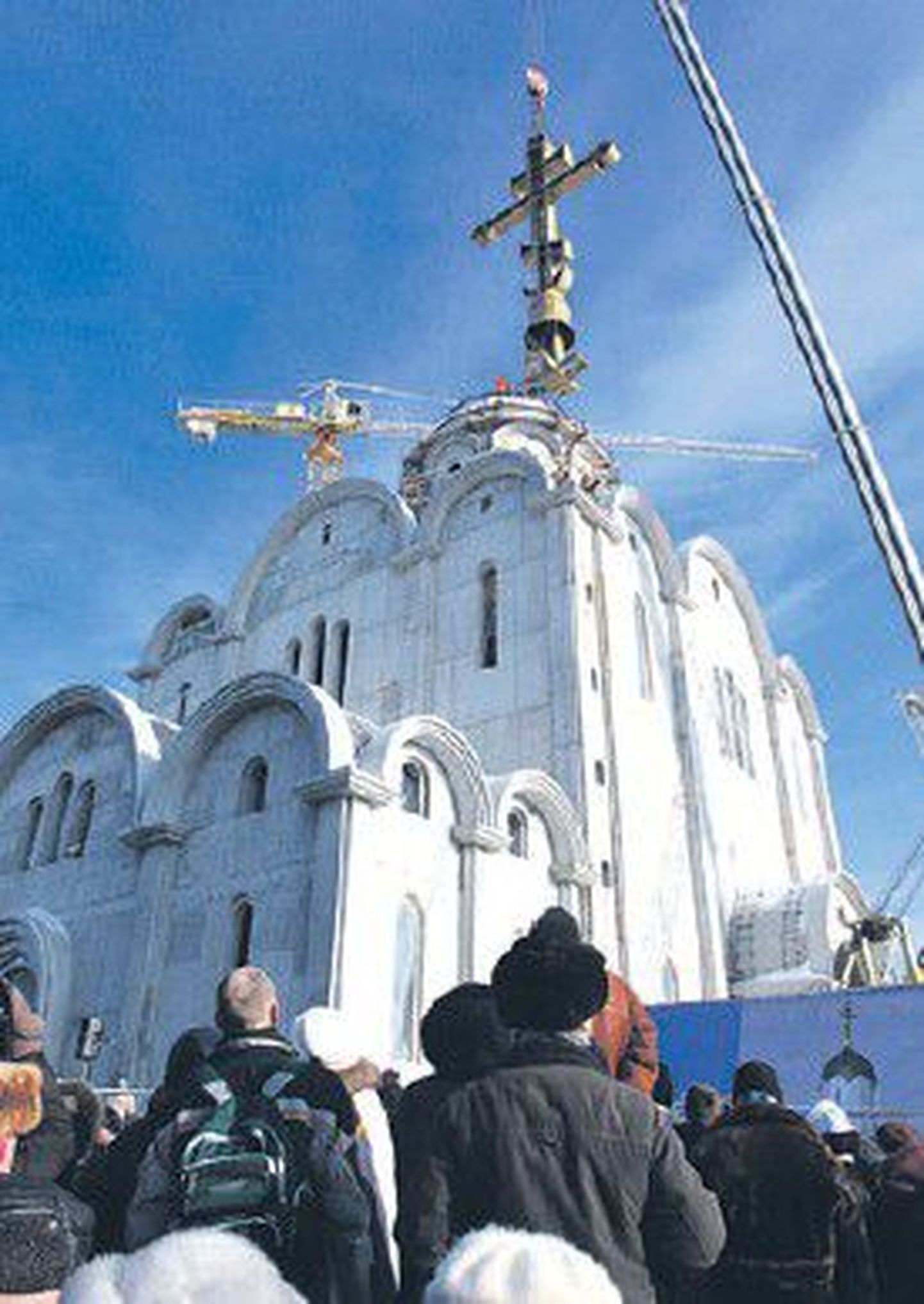 Строящийся православный храм в Ласнамяэ.