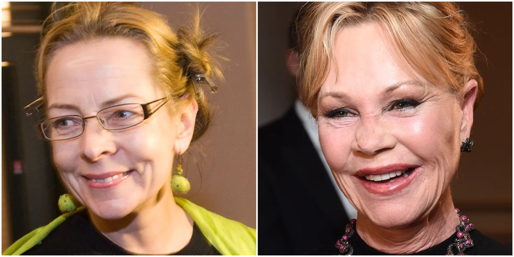 Vasakul: Ülle Kaljuste, foto: Mihkel Maripuu. Paremal: Melanie Griffith, foto: AFP/Scanpix