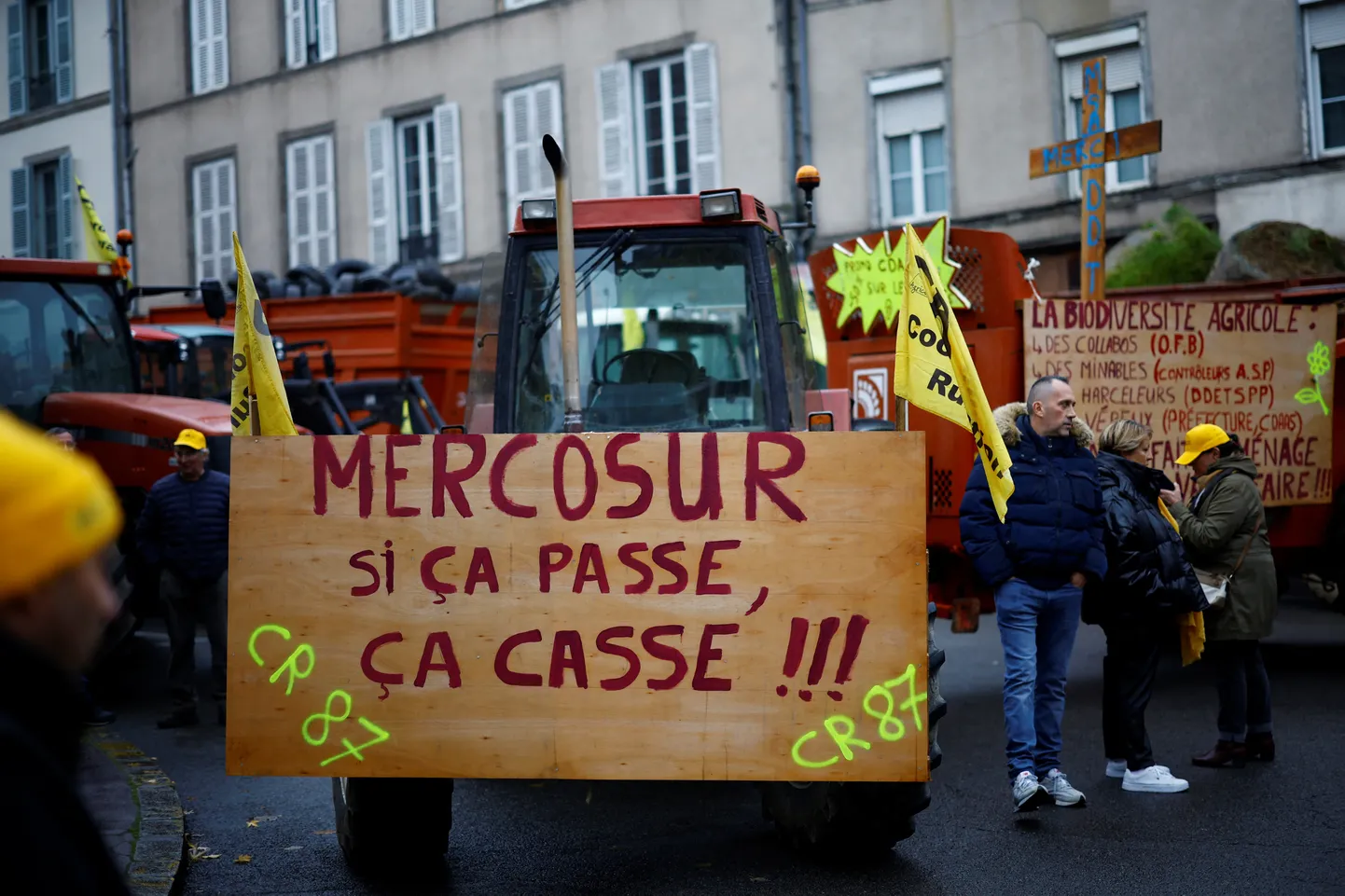 Prantsusmaa talunike meeleavaldus Limoges's.