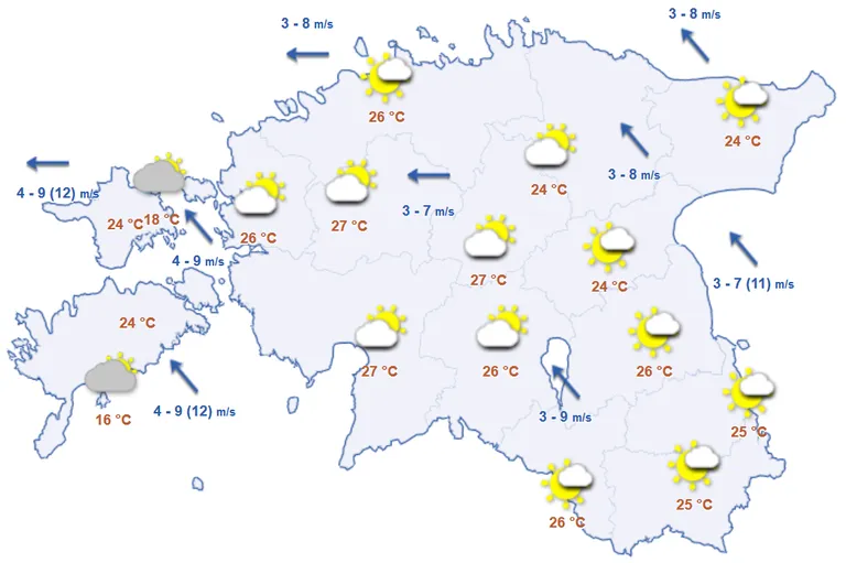 Ilm esmaspäeval