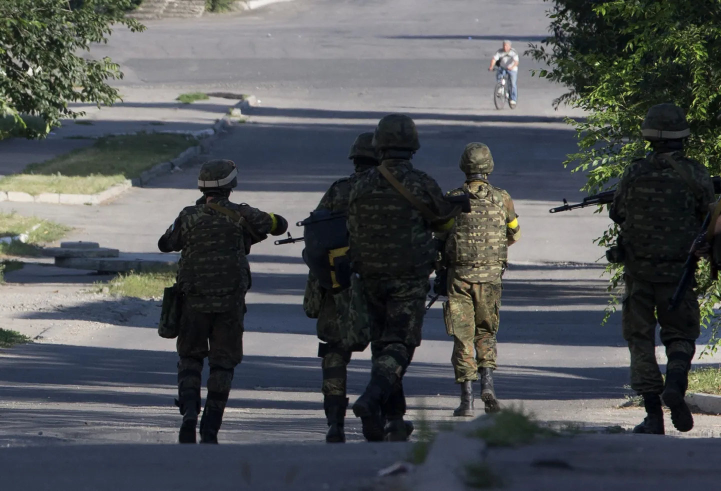 Ukraina valitsusvägede sõdurid Luganskis