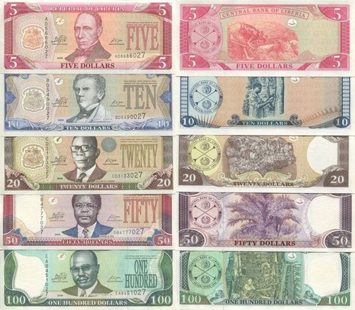 Libeeria dollarid.