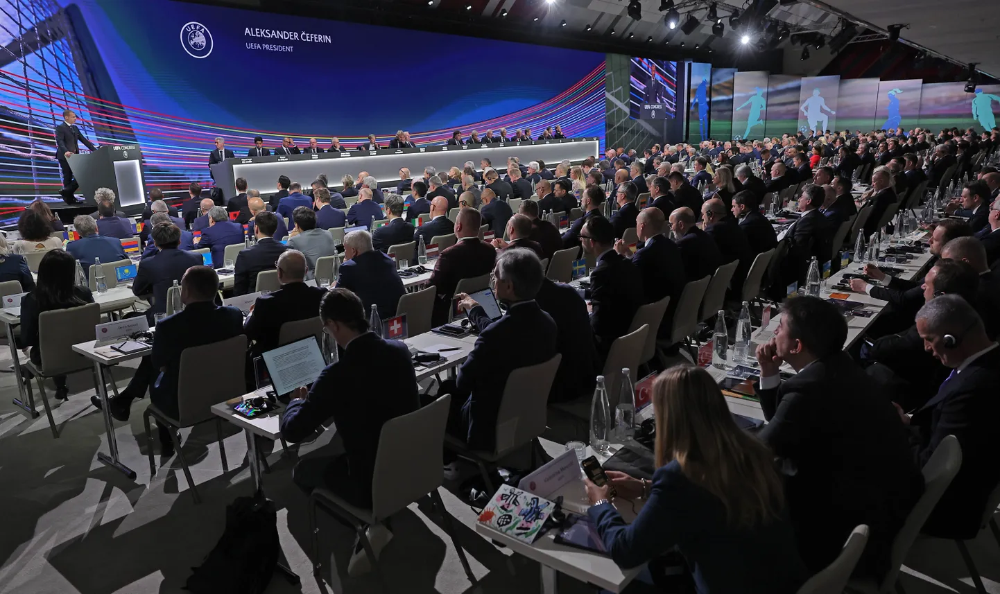 Neljapäeval Belgradis toimunud UEFA kongress.