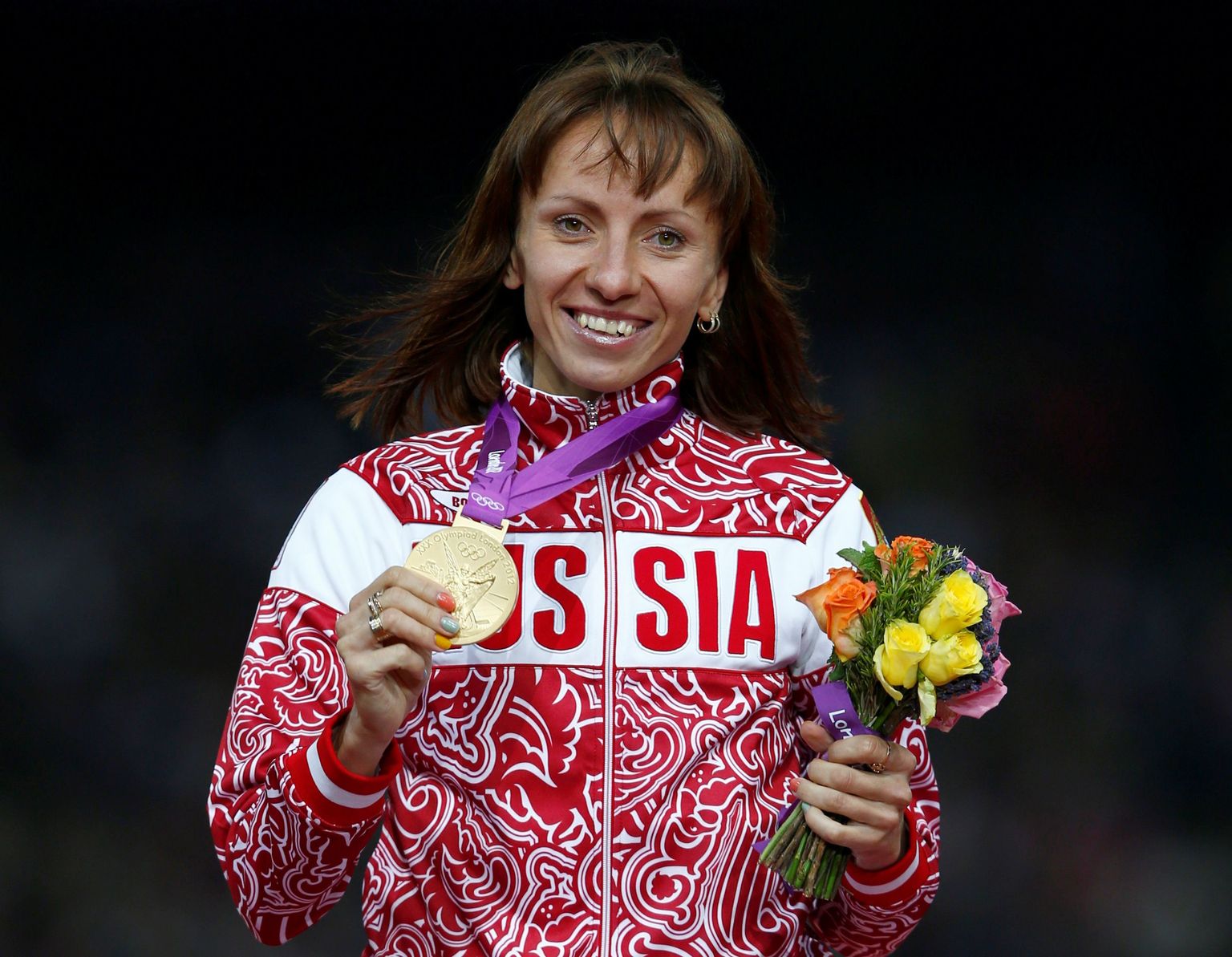 Российская легкоатлетка Мария Савинова,  которую лишили золотой медали Олимпийских игр 2012 года в Лондоне.