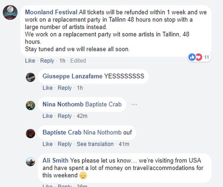 Moonlandi festival jääb ära
