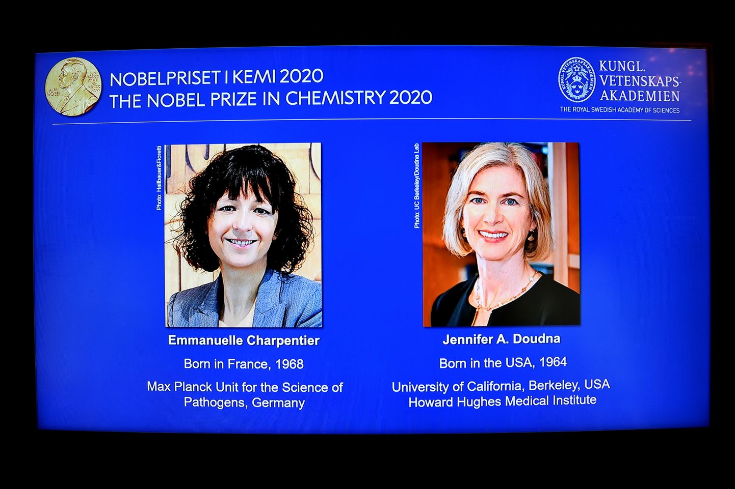 2020. aasta Nobeli preemia pälvisid Emmanuelle Charpentier ja Jennifer A. Doudna CRISPR-Cas9 geenitehnoloogia välja töötamise eest. See on esimene kord, kui Nobeli preemia läheb jagamisele kahe naise vahele.