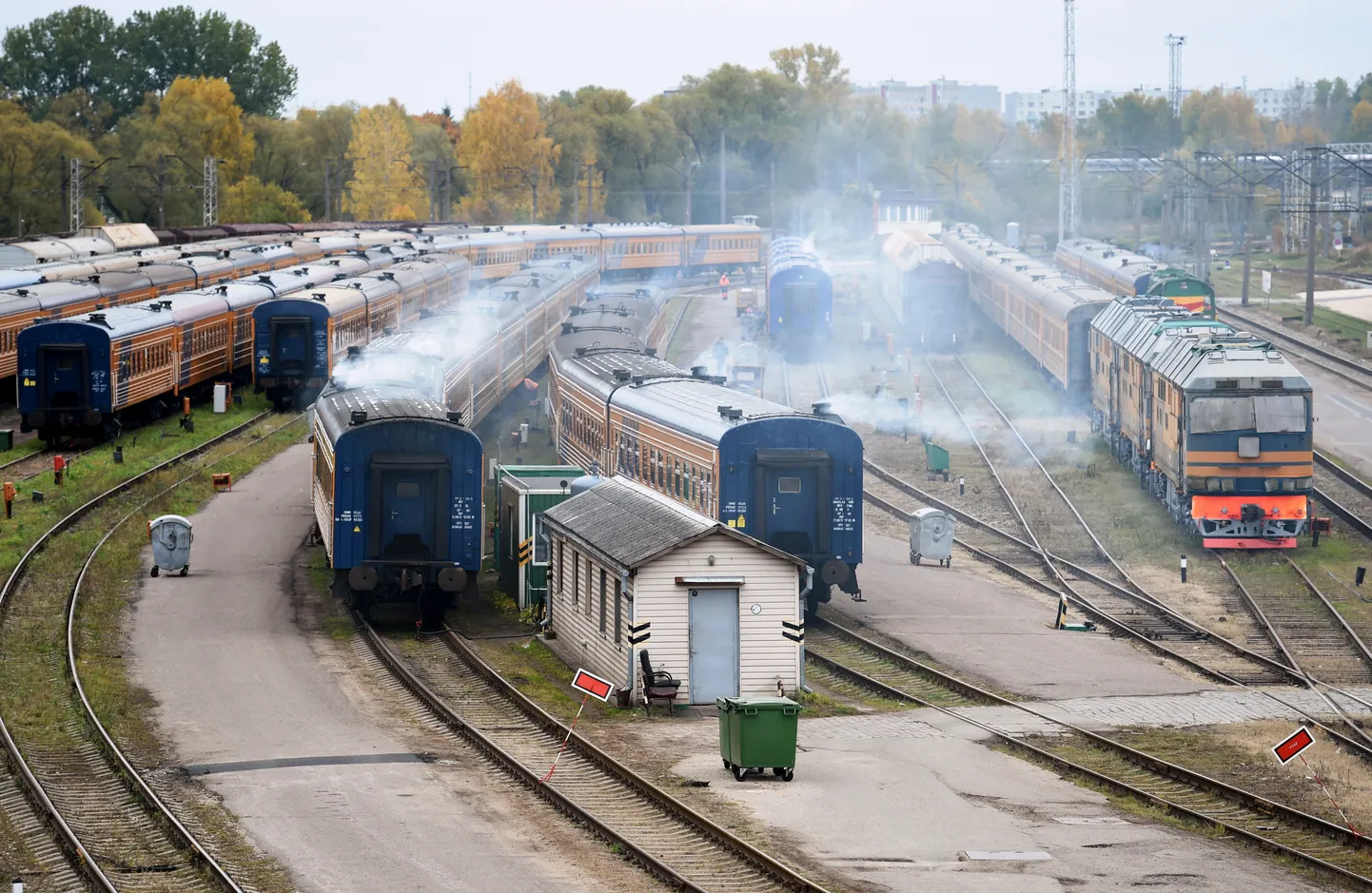 Vilcienu depo Vagonu parkā.