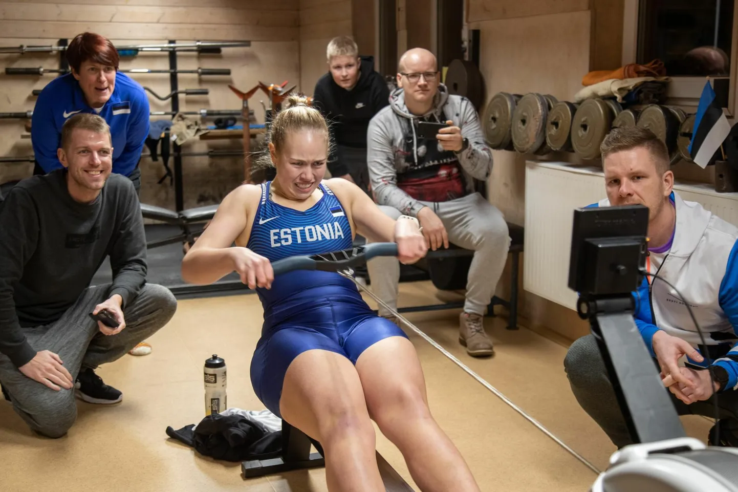 Aasta spordifoto kandidaat on pilt Doris Meinbekist, kes sõuab end maailmameistriks.