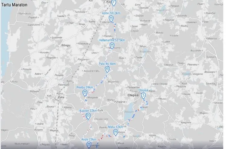 Tartu Maratoni distants.