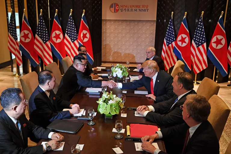 Kim Jong-uni ja Donald Trumpi kohtumine Singapuris.