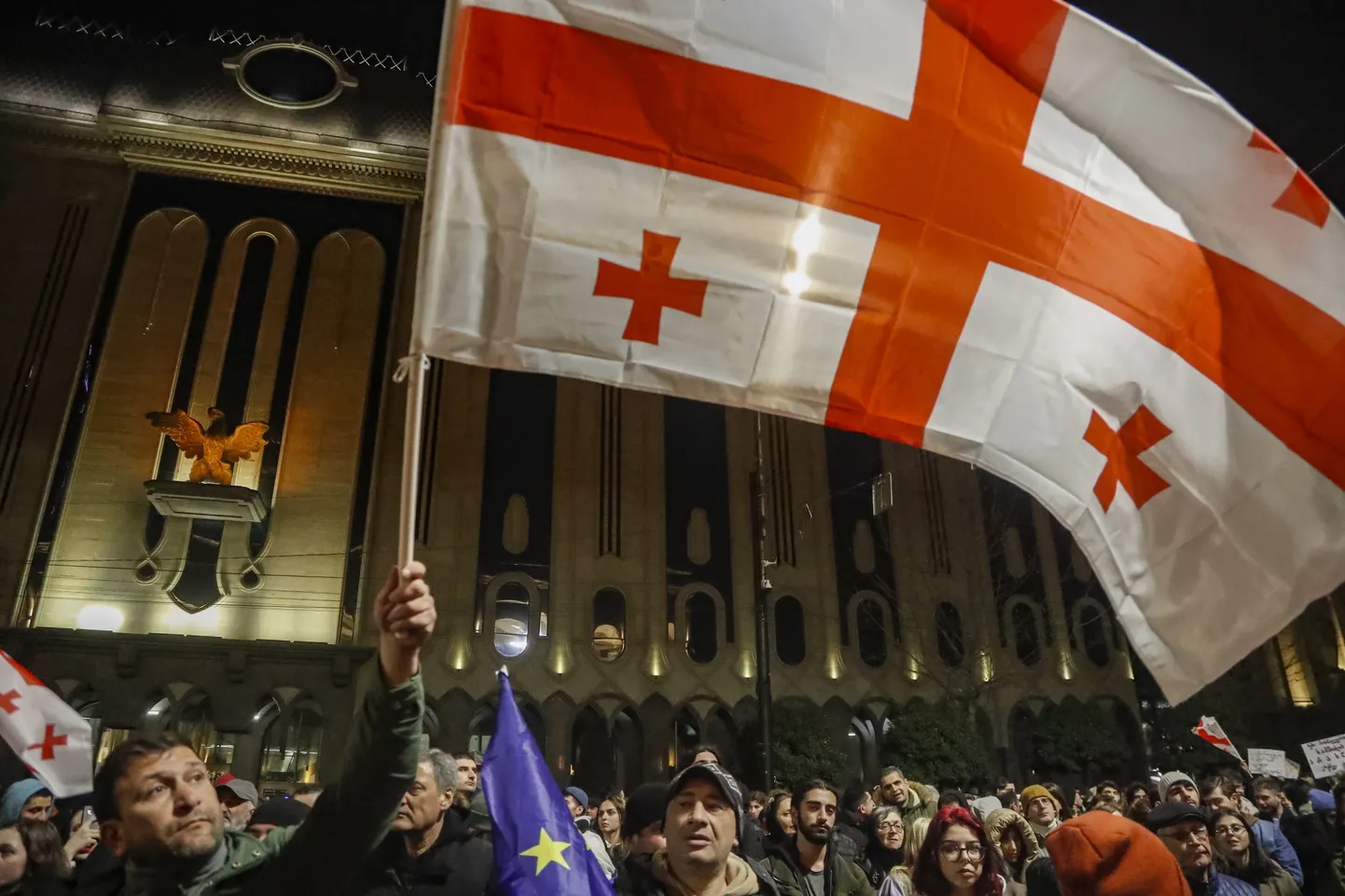 Протестующие в Тбилиси