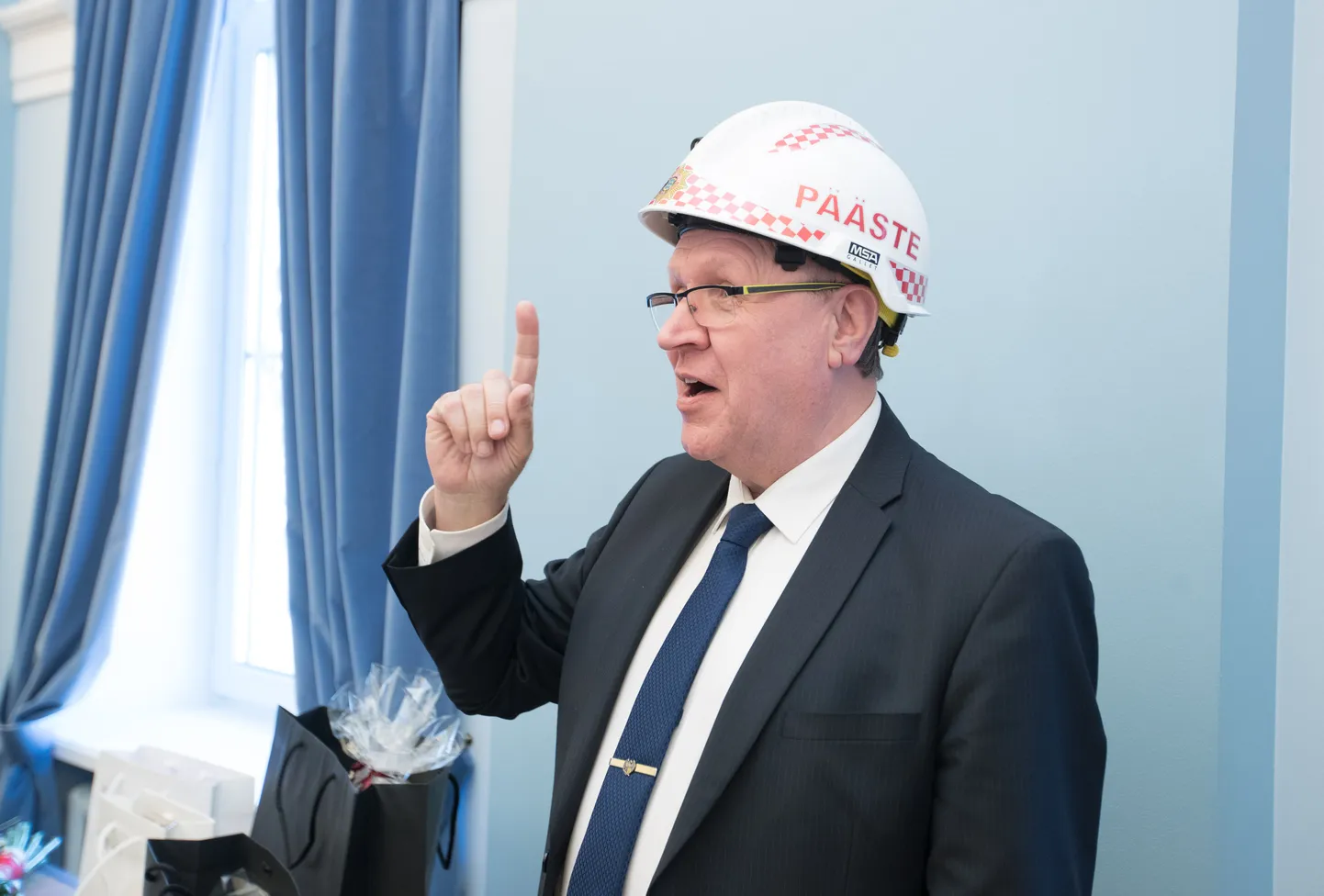 Siseminister Mart Helme ja rahvastikuminister Riina Solmani vastuvõtt siseministeeriumis