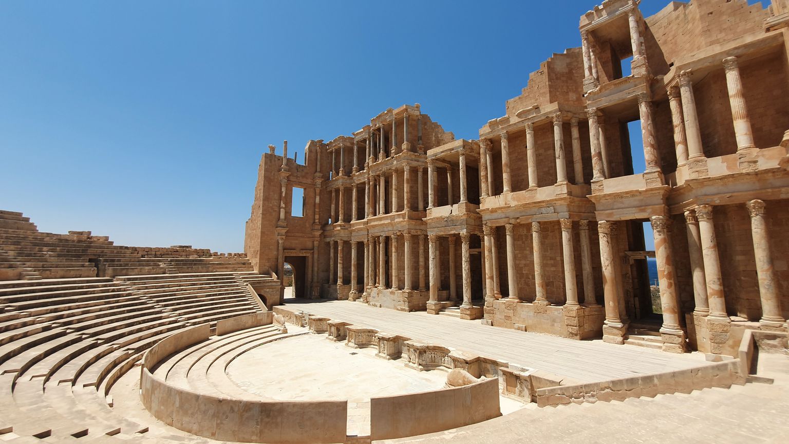 Senās Romas pilsēta Sabrata Lībijā