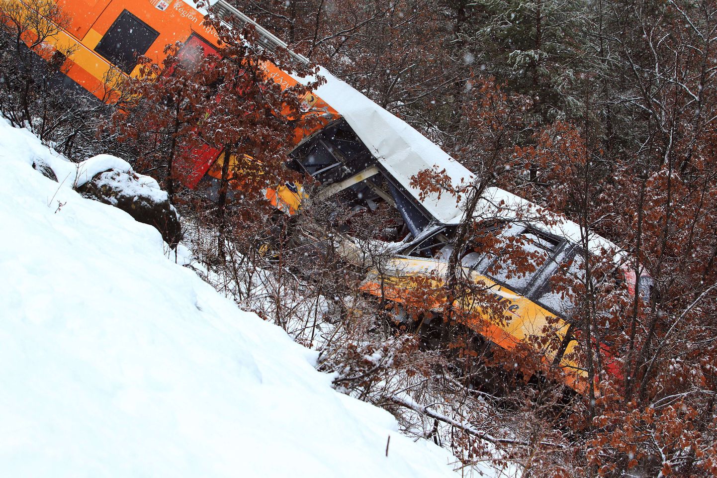 Во французских Альпах произошло крушение туристического поезда.