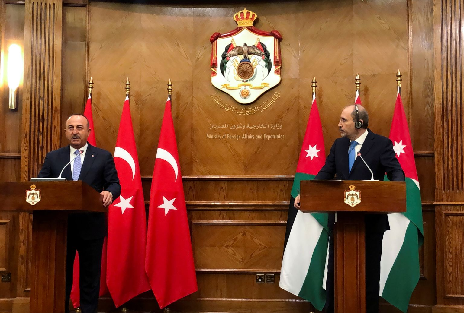 Türgi välisminister Mevlüt Çavuşoğlu täna Jordaanias.