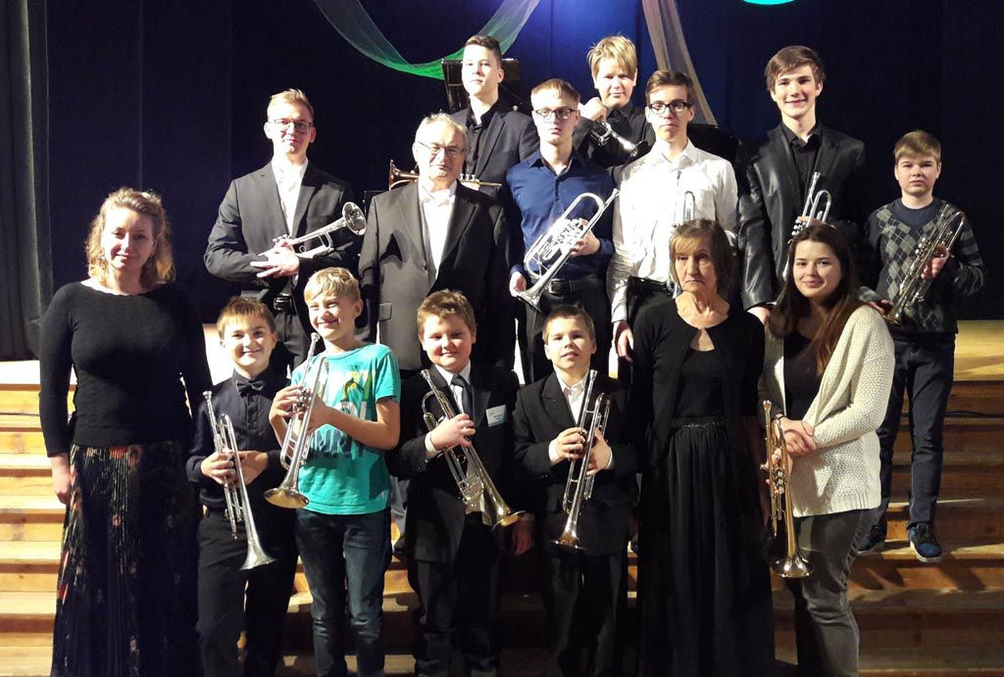 Aavo Otsa trompetiklassi solistid Tallinna muusikakeskkoolist.