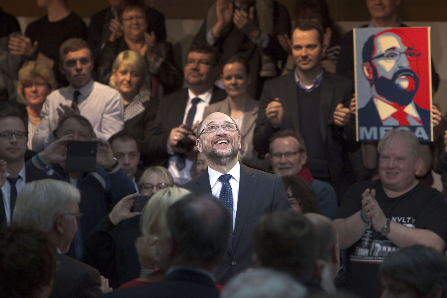 Martin Schulz pühapäeval Berliinis sotside peakorteris, mil ta kuulutati ametlikult kantslerikandidaadiks.
