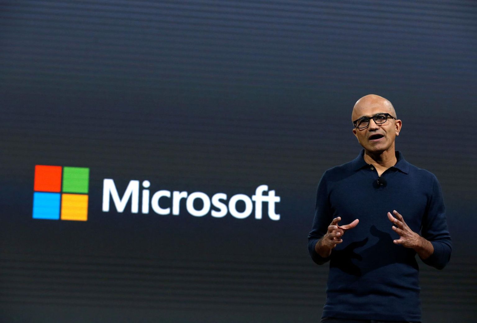 Kõige kindlamalt tunneb ennast triljoniklubis Microsoft. Fotol Microsofti tegevjuht Satya Nadella.