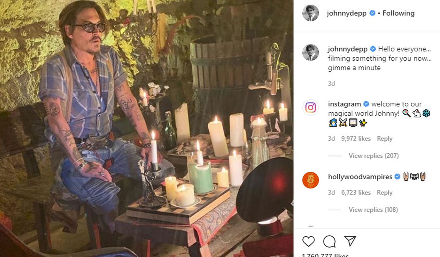 Džonijs Deps pievienojas Instagram